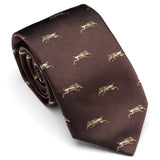 Laksen Driven Wild Boar Tie, chocolate