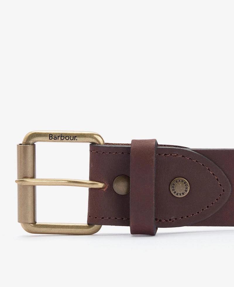 Afbeelding laden in Galerijviewer, Barbour Contrast Leather Belt, olive/brown
