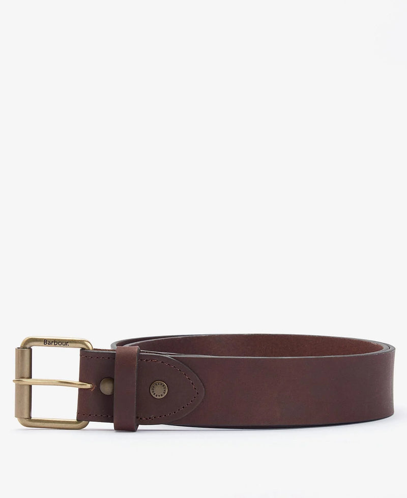Afbeelding laden in Galerijviewer, Barbour Contrast Leather Belt, olive/brown
