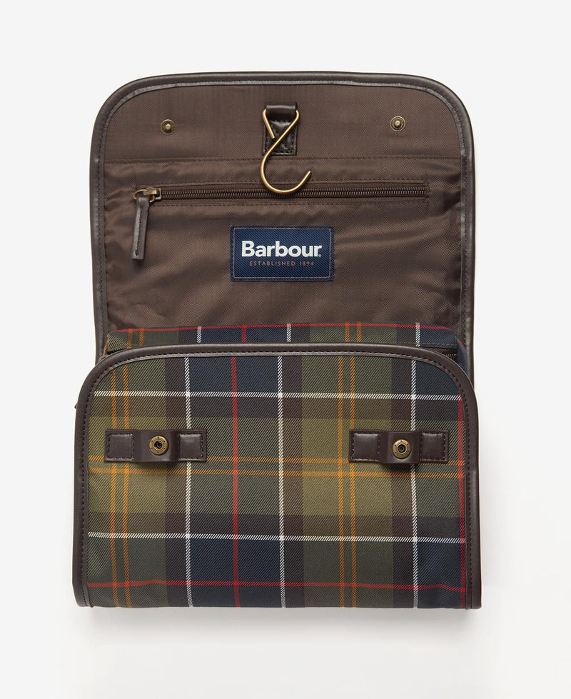 Load image into Gallery viewer, Barbour Tartan Hanging Washbag
