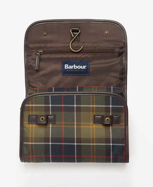 Barbour Tartan Hanging Washbag