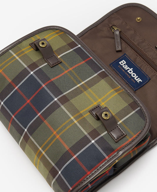 Barbour Tartan Hanging Washbag