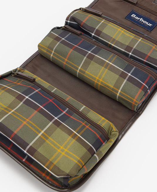 Barbour Tartan Hanging Washbag