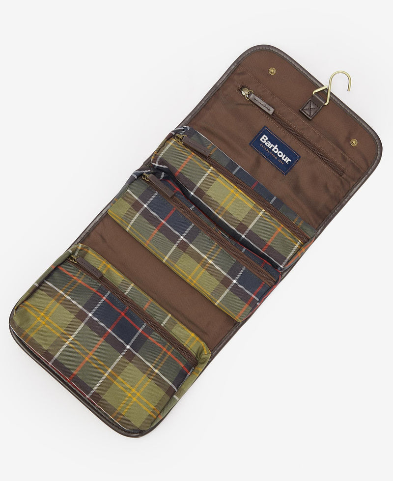 Load image into Gallery viewer, Barbour Tartan Hanging Washbag
