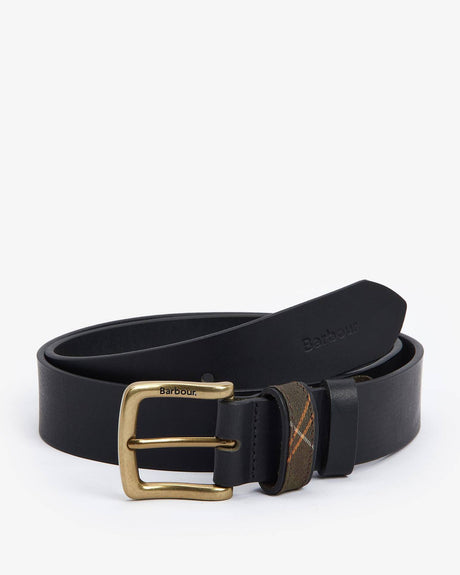Barbour Esk Leather Belt, black