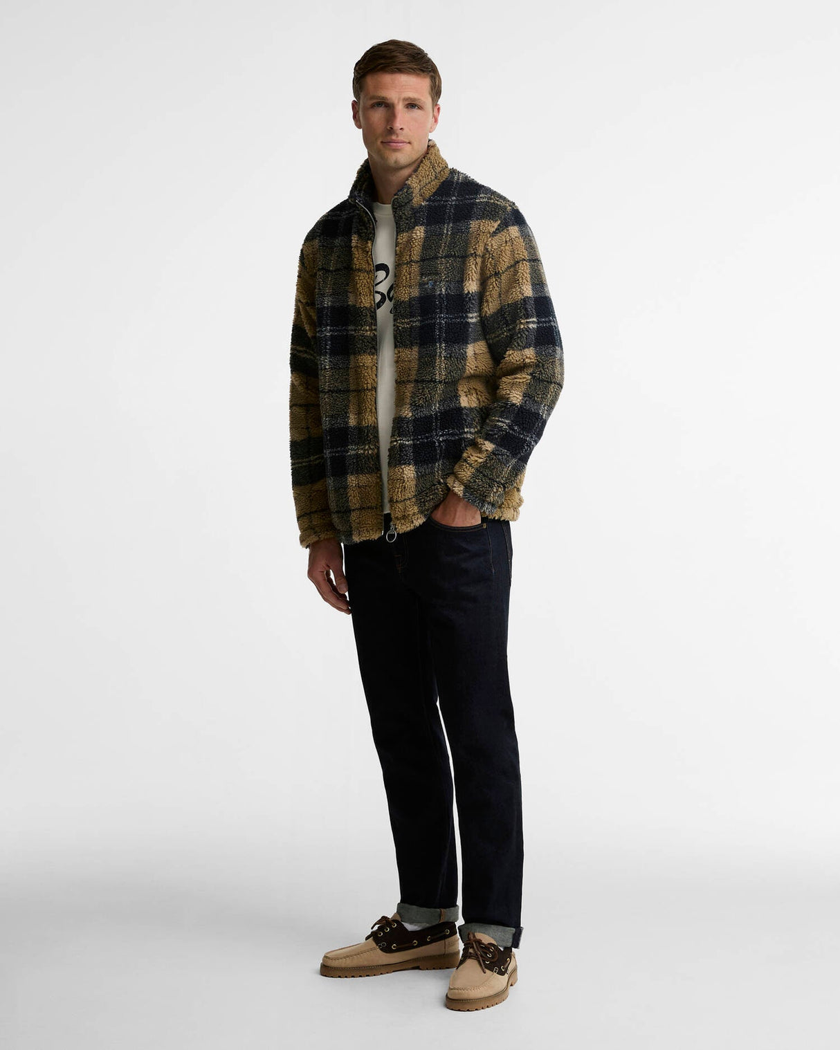 Barbour Tartan Sherpa Fleece Birchwood Dress Tartan