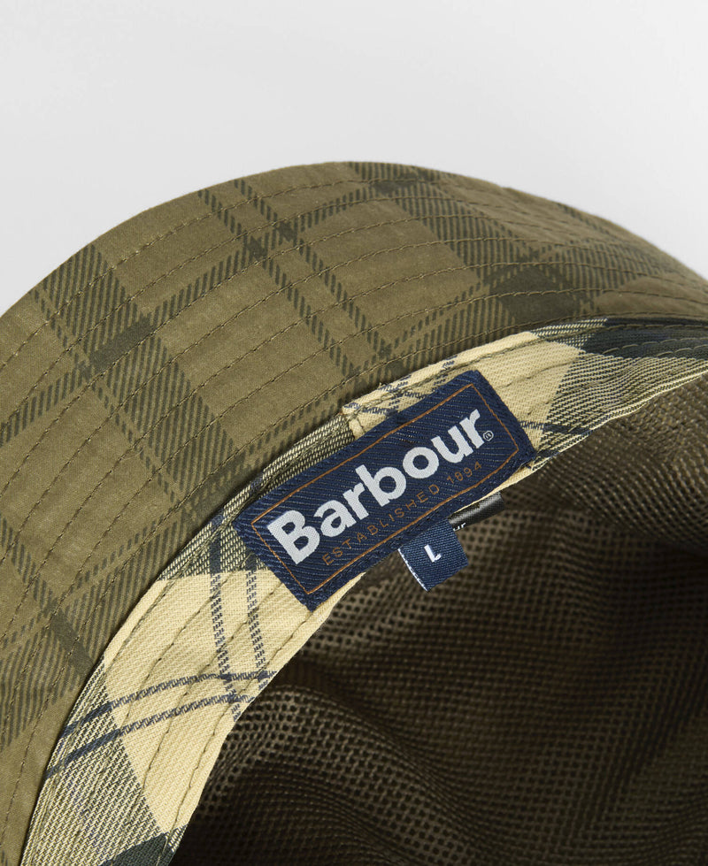 Afbeelding laden in Galerijviewer, Tartan Transport Bucket Hat - Dusky Green Tartan

