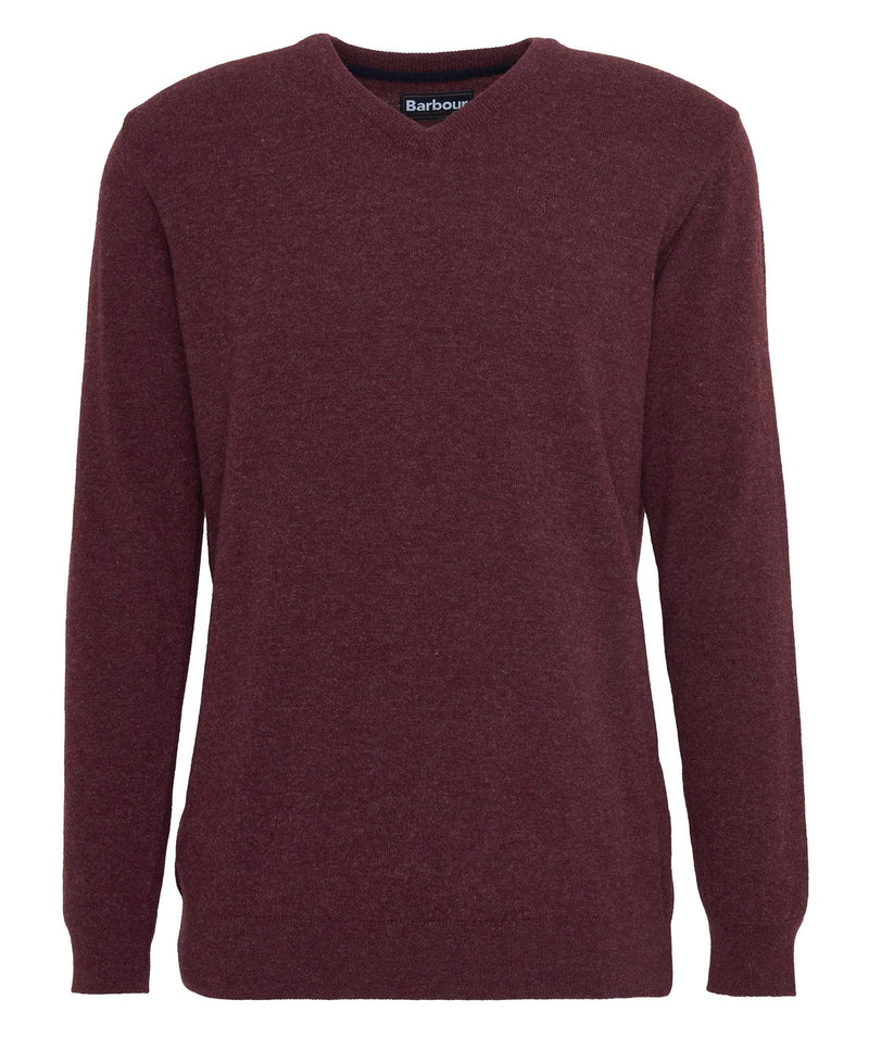 Afbeelding laden in Galerijviewer, Barbour Essential Lambswool V-Neck, merlot
