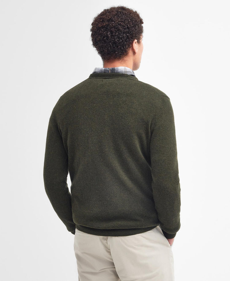 Load image into Gallery viewer, Barbour Essential Lambswool Crew Neck, seaweed
