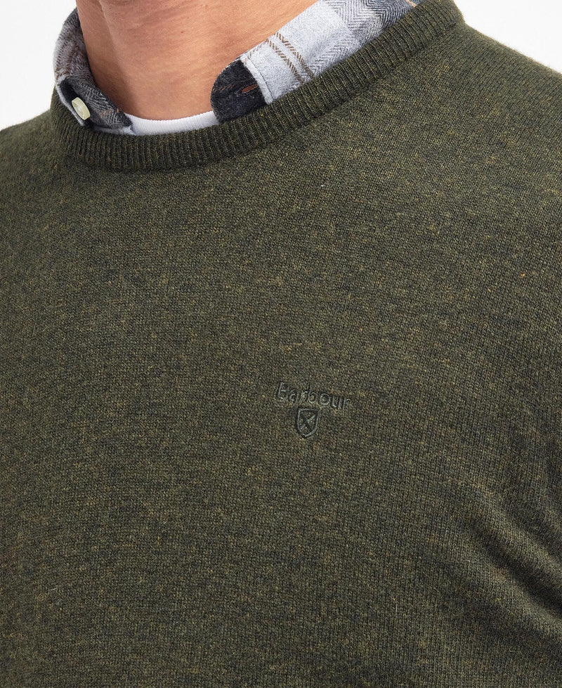 Load image into Gallery viewer, Barbour Essential Lambswool Crew Neck, seaweed
