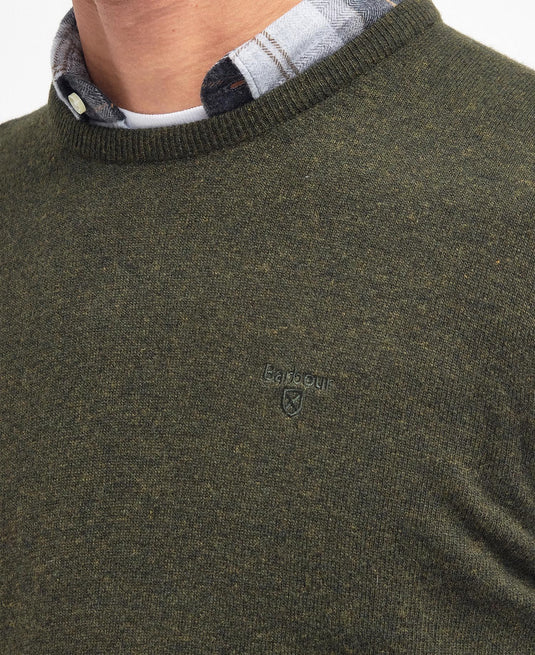 Barbour Essential Lambswool Crew Neck, seaweed