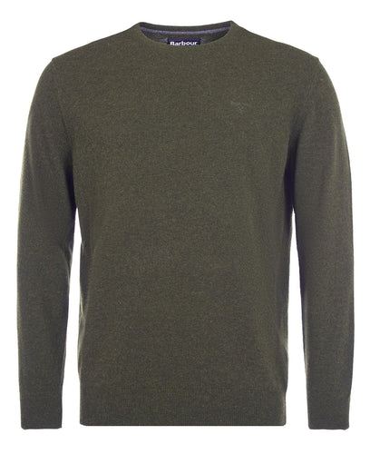 Barbour Essential Lambswool Crew Neck, seaweed