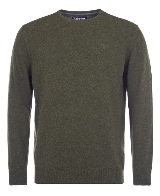 Barbour Essential Lambswool Crew Neck, seaweed