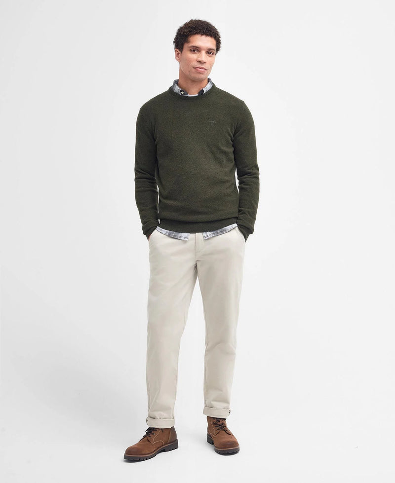 Load image into Gallery viewer, Barbour Essential Lambswool Crew Neck, seaweed
