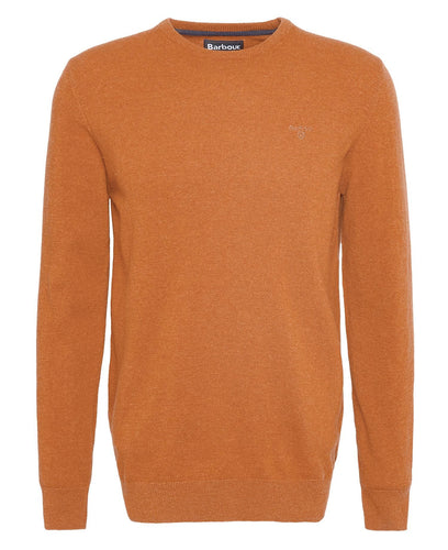 Barbour Essential Lambswool Crew Neck, dark copper