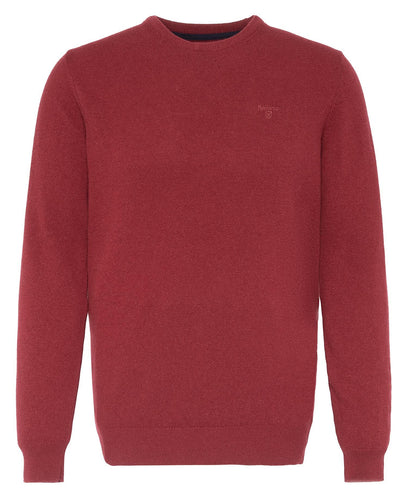 Barbour Essential Lambswool Crew Neck, ruby