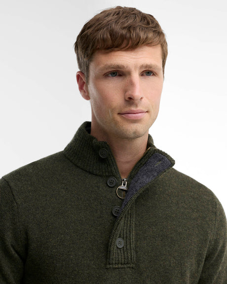 Barbour Essential Patch Half Zip, seaweed