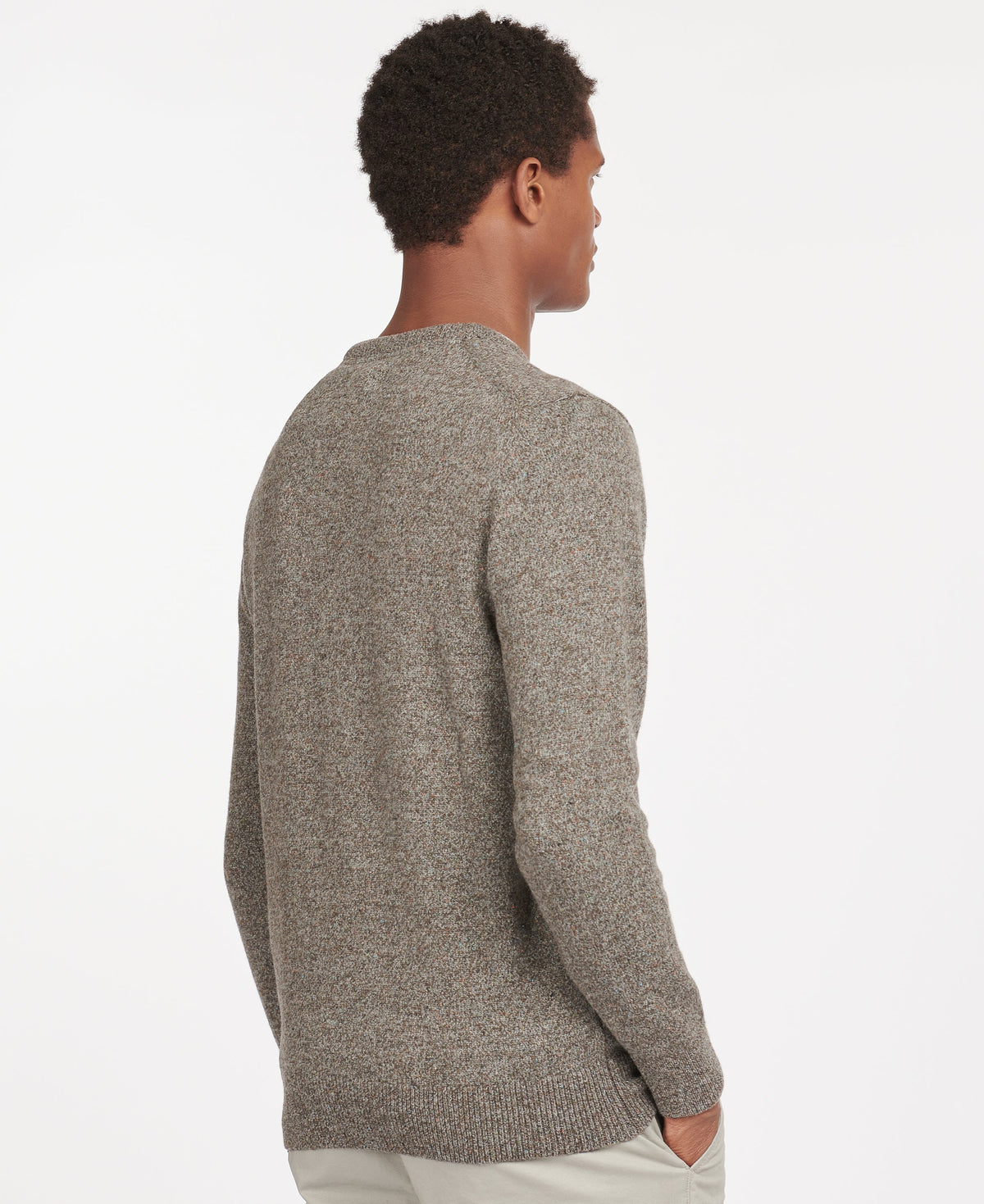 Barbour Tisbury Crew Neck Jumper, fog