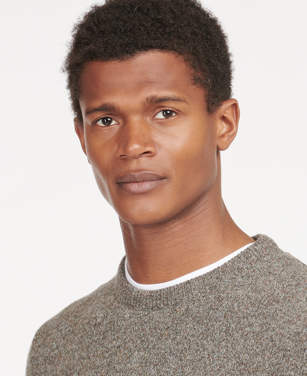 Barbour Tisbury Crew Neck Jumper, fog