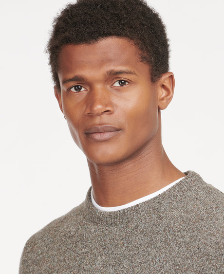 Barbour Tisbury Crew Neck Jumper, fog