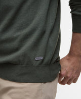 Barbour Bayfield Knitted Crew Jumper, mid olive