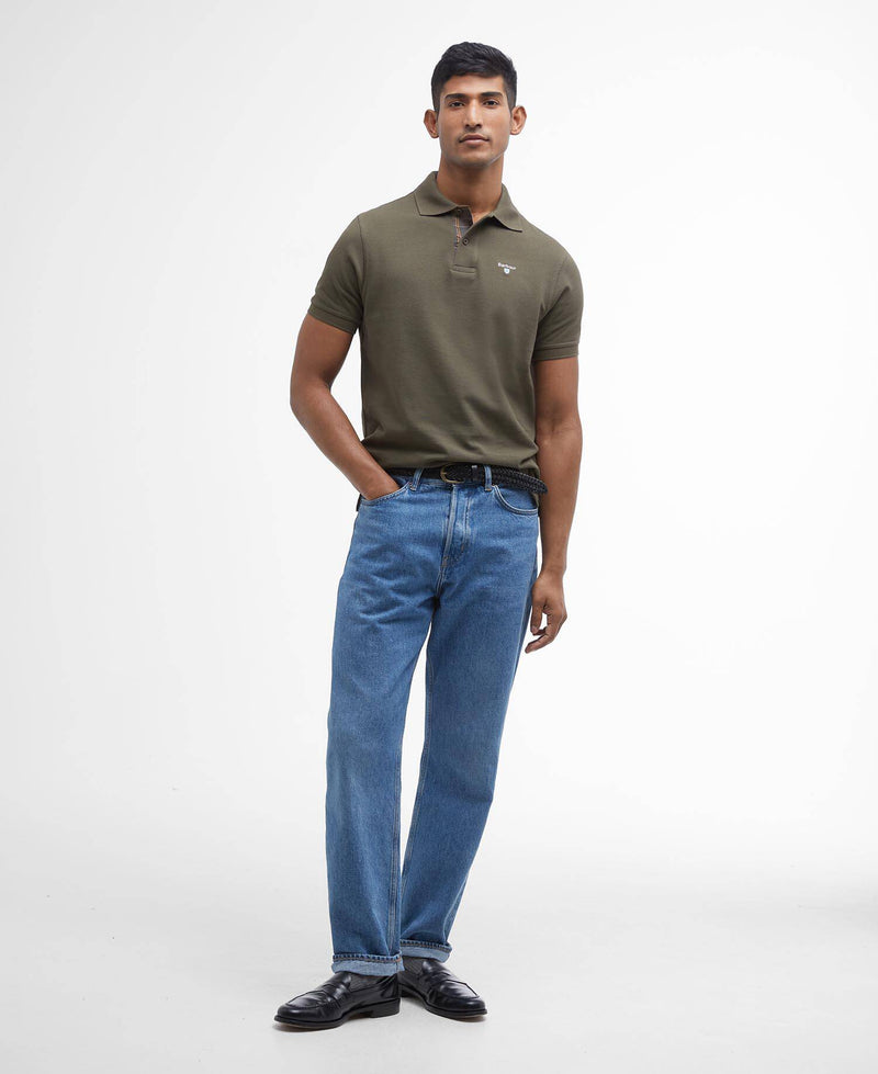 Afbeelding laden in Galerijviewer, Tartan Pique Polo Shirt - Dark Olive
