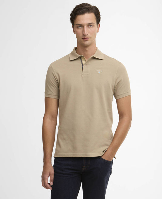 Tartan Pique Polo Shirt - Washed Stone/Dress
