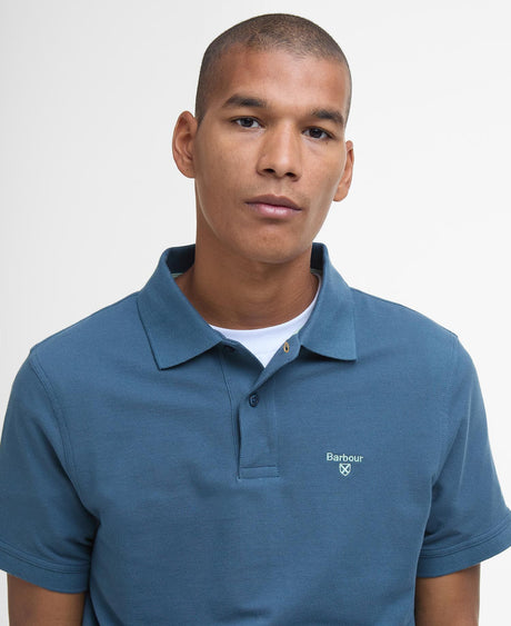 Barbour Lightweight Sports Polo Shirt, dusk blue