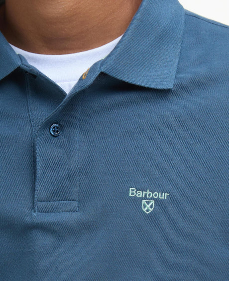 Barbour Lightweight Sports Polo Shirt, dusk blue