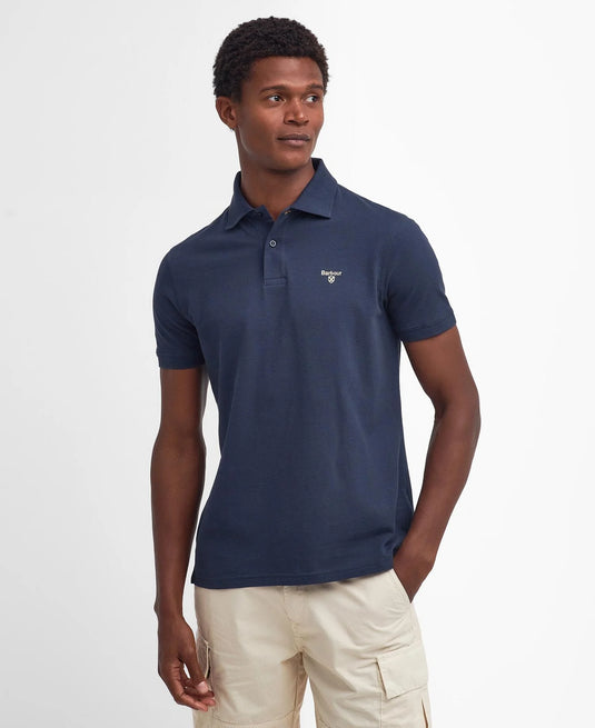 Barbour Lightweight Sports Polo Shirt, navy