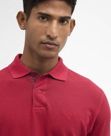 Washed Tartan Tailored Fit Pique Polo - Washed Red