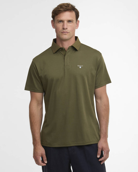 Barbour Haswell Regular Fit Polo Shirt, mid olive