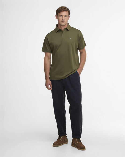 Barbour Haswell Regular Fit Polo Shirt, mid olive