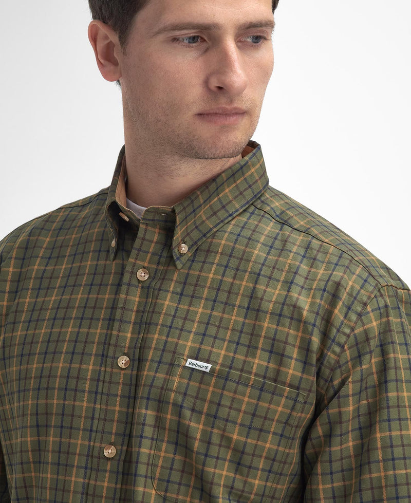 Load image into Gallery viewer, Barbour Sporting Tattersall Regular Shirt, mid olive
