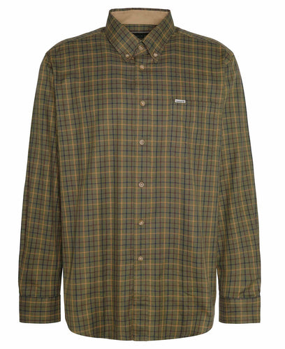 Barbour Sporting Tattersall Regular Shirt, mid olive