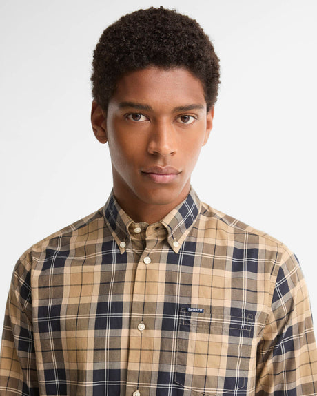Barbour Wetheram Tailored Long-Sleeved Shirt Birchwood Dress Tartan