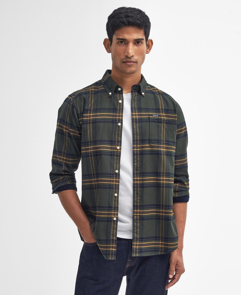 Load image into Gallery viewer, Barbour Portdown Tailored Checked Shirt, olive
