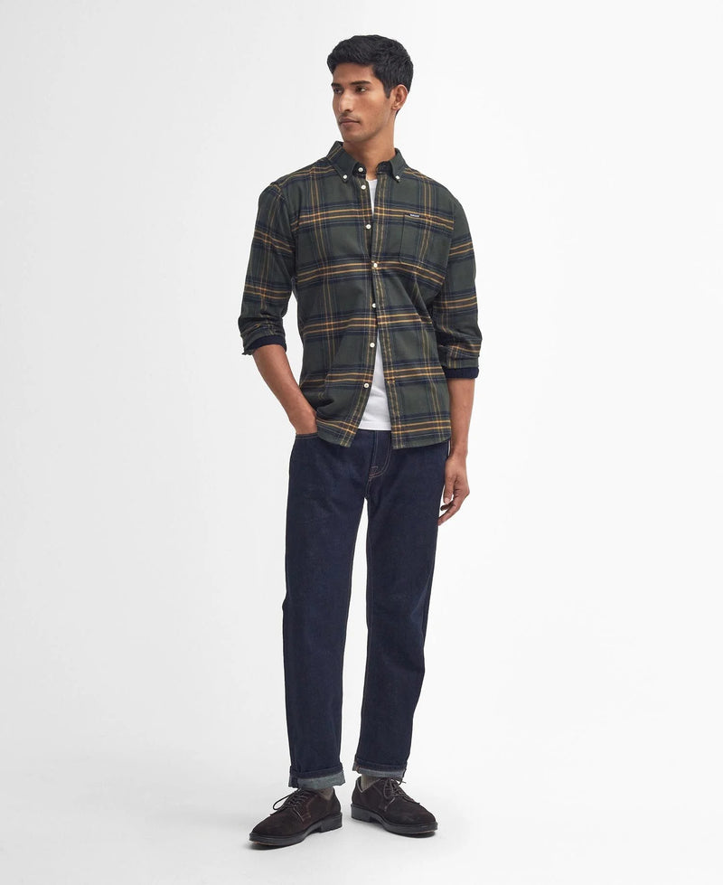 Load image into Gallery viewer, Barbour Portdown Tailored Checked Shirt, olive
