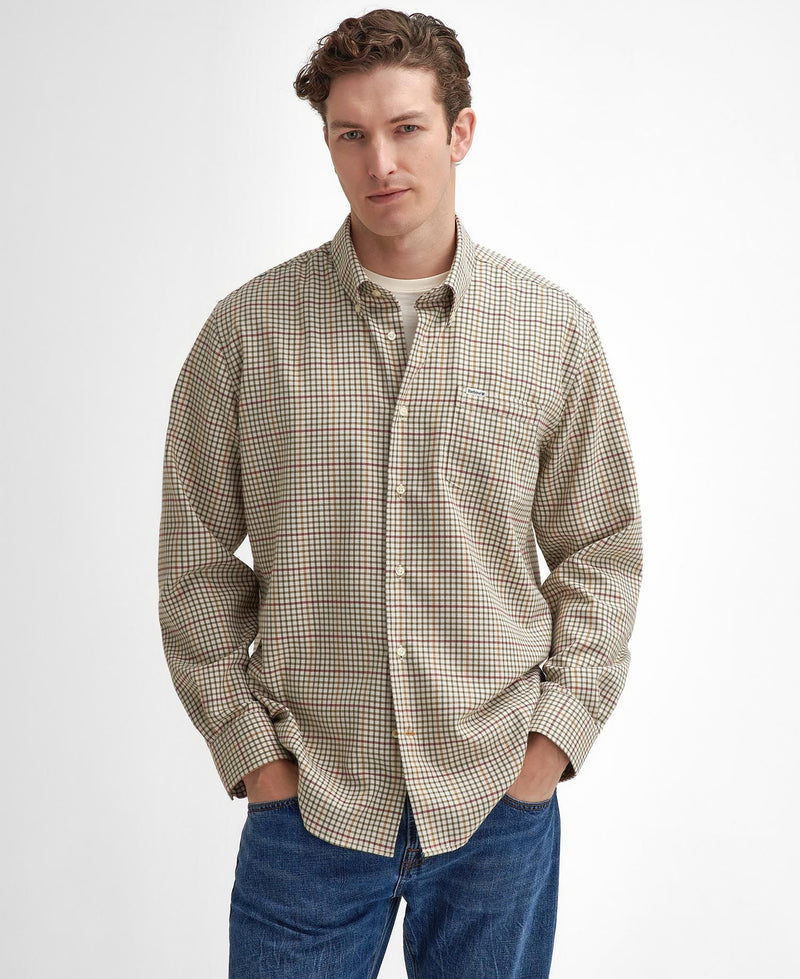 Load image into Gallery viewer, Barbour Henderson Regular Thermo Weave Checked Shirt, ecru
