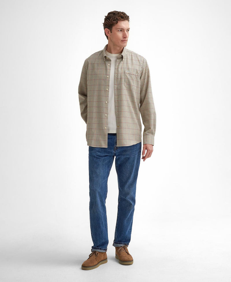 Load image into Gallery viewer, Barbour Henderson Regular Thermo Weave Checked Shirt, ecru
