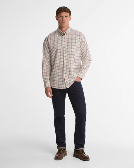 Barbour Preston Regular Long-Sleeved Shirt Dark Bordeaux