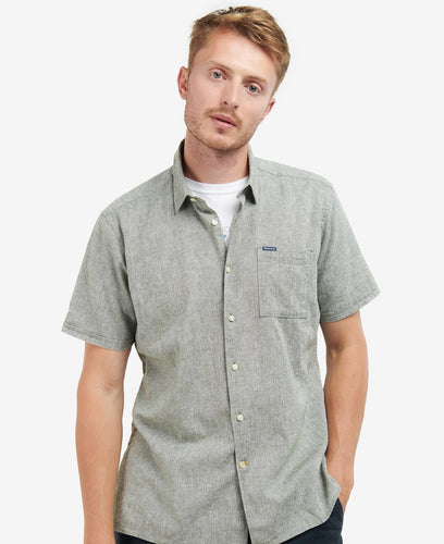 Barbour Nelson S/S Summer Fit Shirt, bleached olive