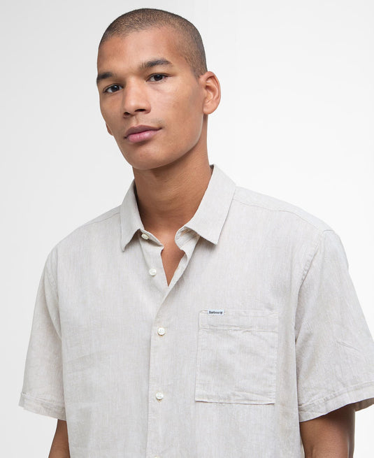 Barbour Nelson SS Summer Fit Shirt, stone