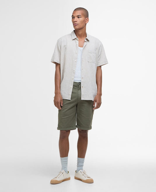 Barbour Nelson SS Summer Fit Shirt, stone