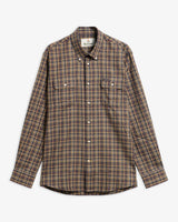 Barbour Panwell Thermo Weave Regular Fit Checked Shirt, camel