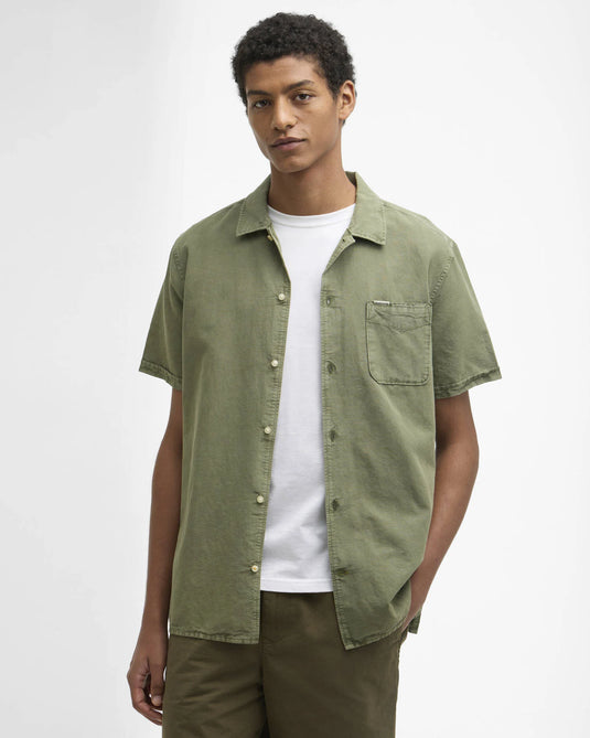 Barbour Landkey Overdyed Regular Shirt, olive