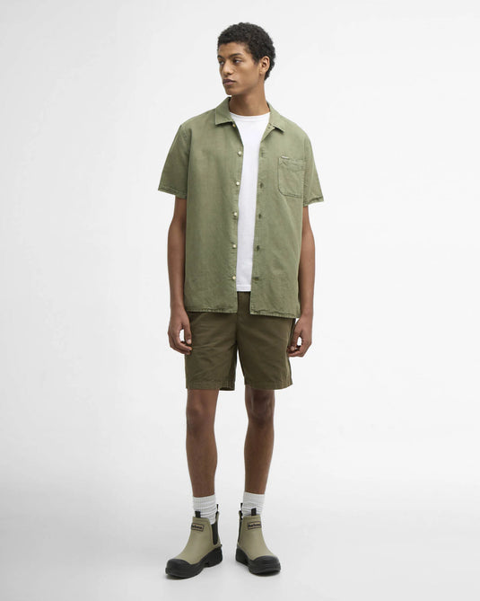 Barbour Landkey Overdyed Regular Shirt, olive