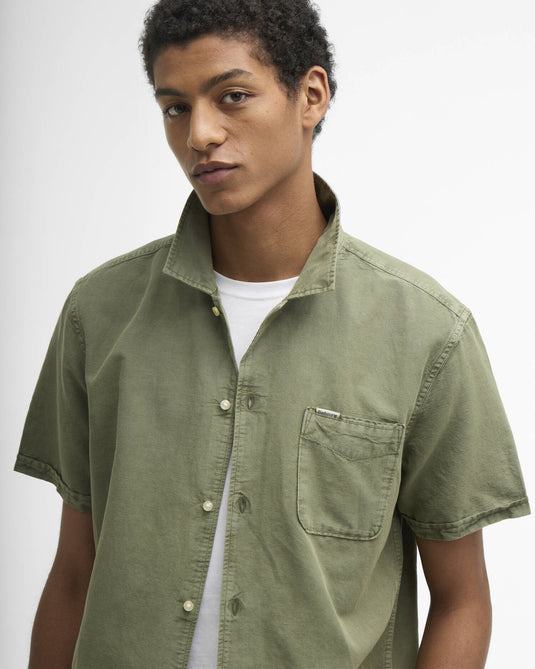 Barbour Landkey Overdyed Regular Shirt, olive