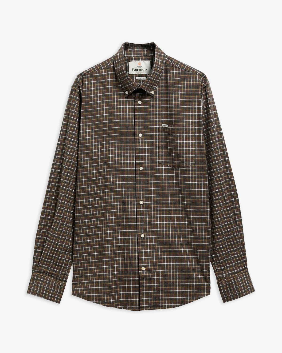 Barbour Alderwood Regular Fit Tattersall Shirt, olive