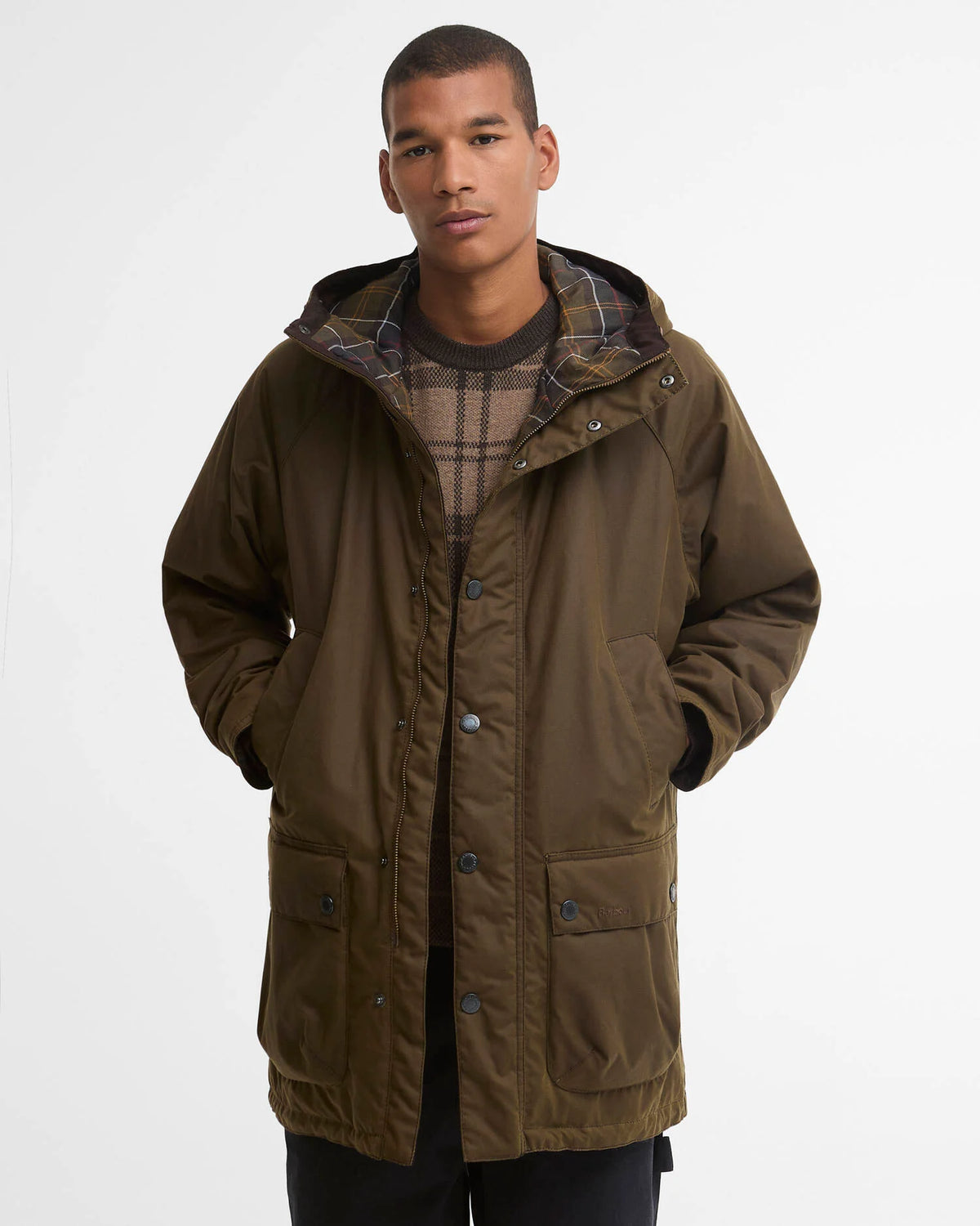 Barbour Bedale Wax Parka, brown